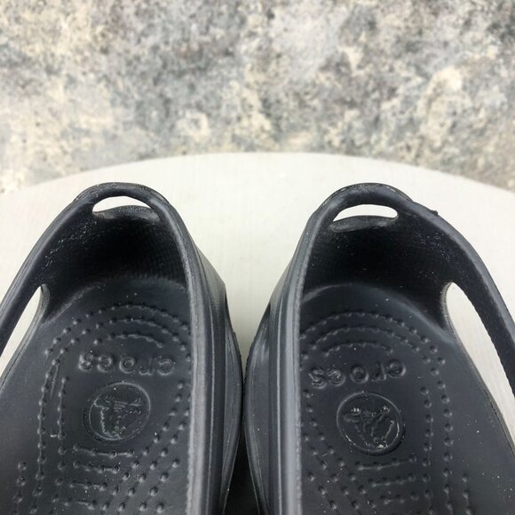 Crocs Women's Size 5 Kadee Black Closed Toe Slip On Rubber Ballet Flats - Picture 4 of 13